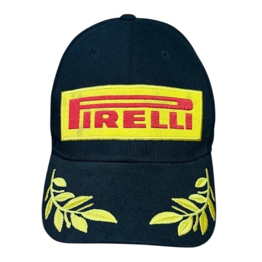 Rare Vintage Pirelli Racing Podium 1 Place Gold Leaf Laurel Embroidered Hat Cap